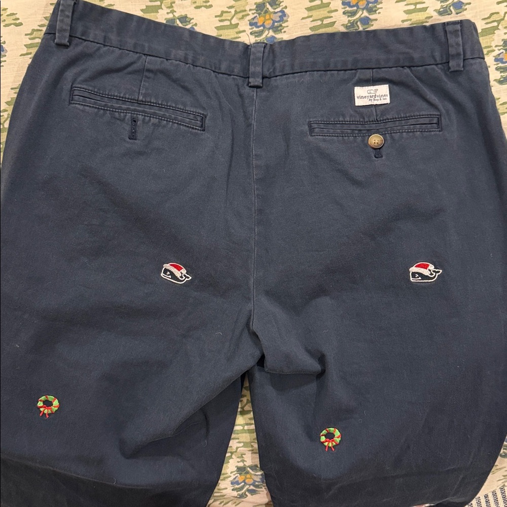Vineyard Vines Christmas embroidered Breaker Pant 34x34 - Picture 6 of 6